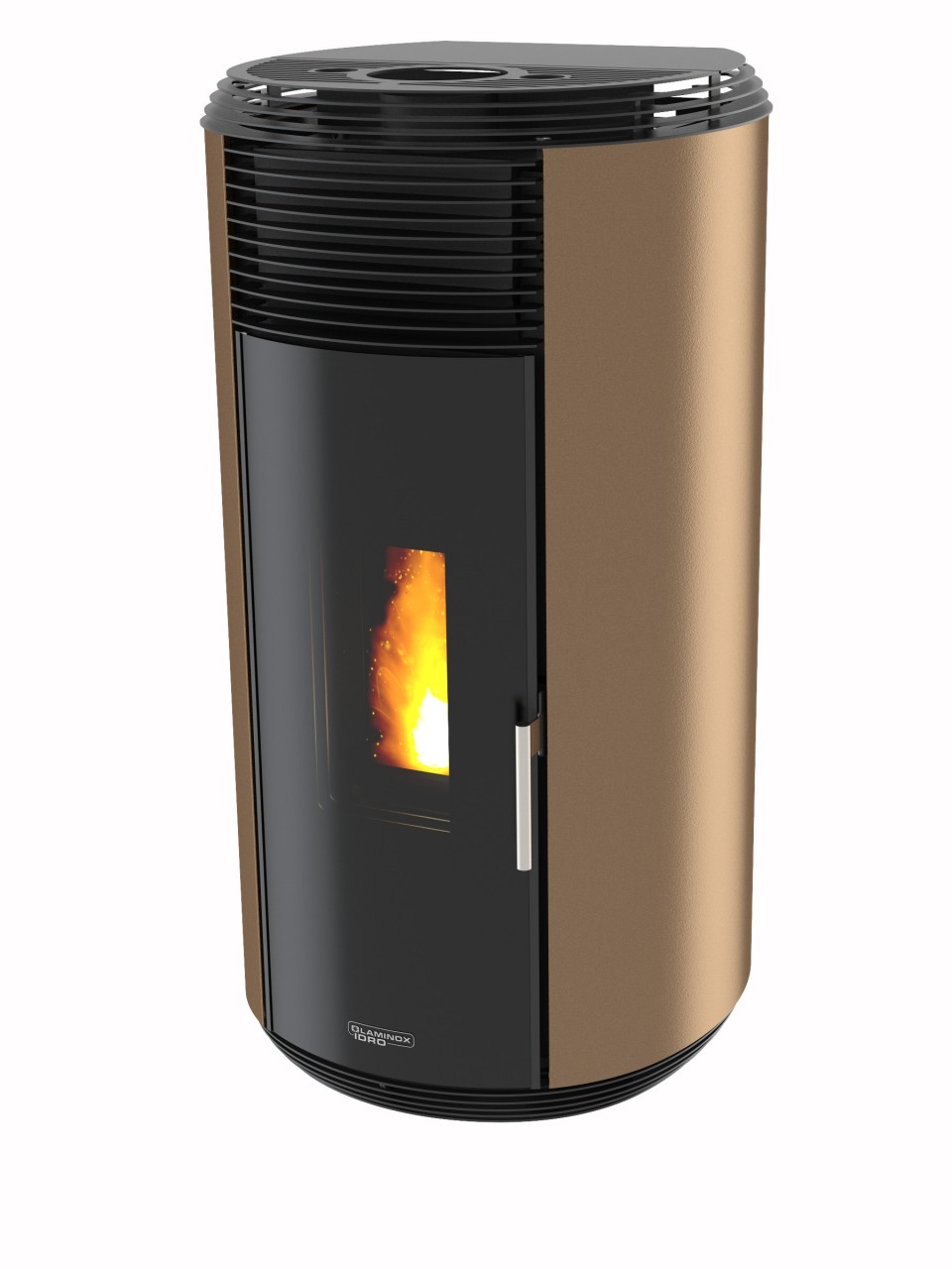 stromloser Pelletofen Jessica Natural 7 kw mit Naturzug - Farbe bronze